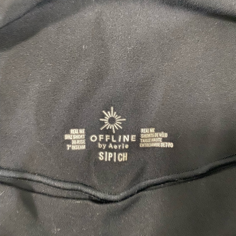 aerie Black High-Rise Bike Shorts with pockets Small - Picture 5 of 5